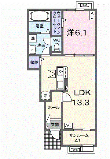 ベルファミーユVIIIの間取り