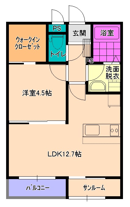 プリヨン高田の間取り