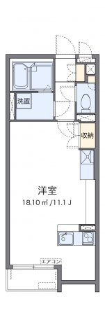 高梁市落合町阿部のアパートの間取り