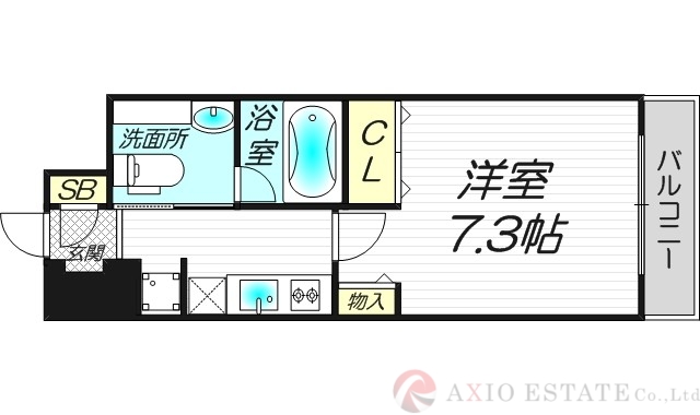 セレッソコートリバーサイドOSAKAの間取り