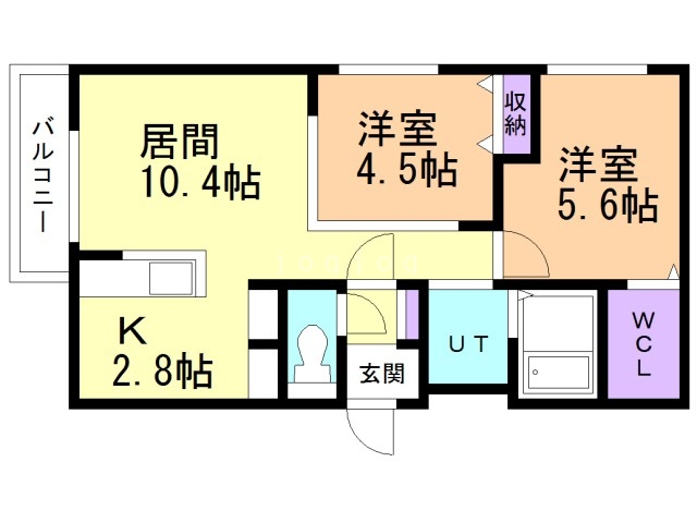 エフォート新道東の間取り