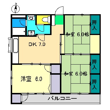 浜田マンションの間取り