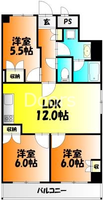 アリベ国富IIの間取り