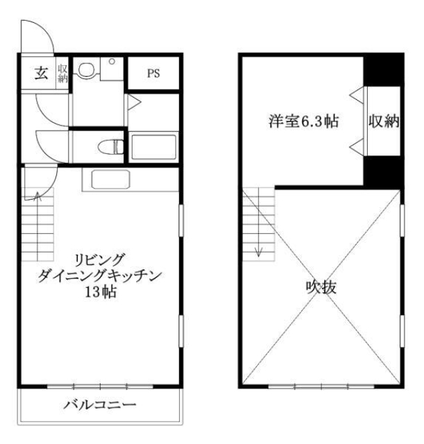 松山市河原町のマンションの間取り