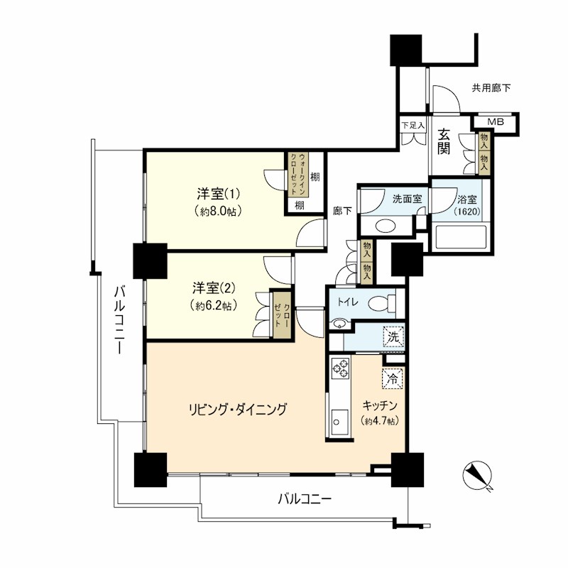 グローリオタワー横浜元町の間取り