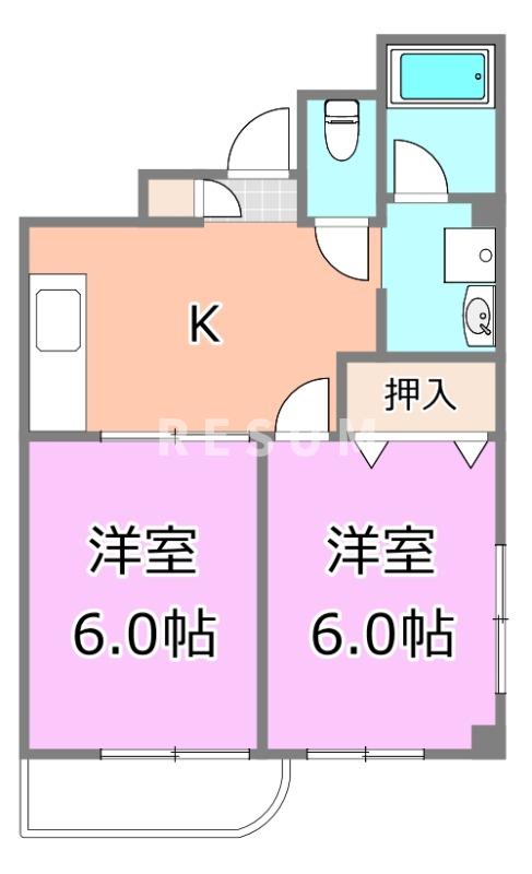 千葉市中央区弁天のマンションの間取り