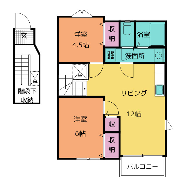 クレストール新城　Ｃの間取り