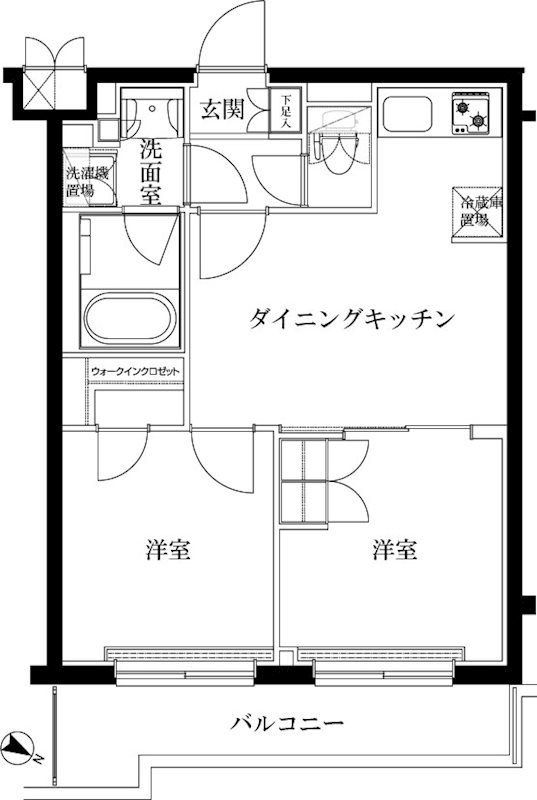 ルーブル蓮根弐番館の間取り