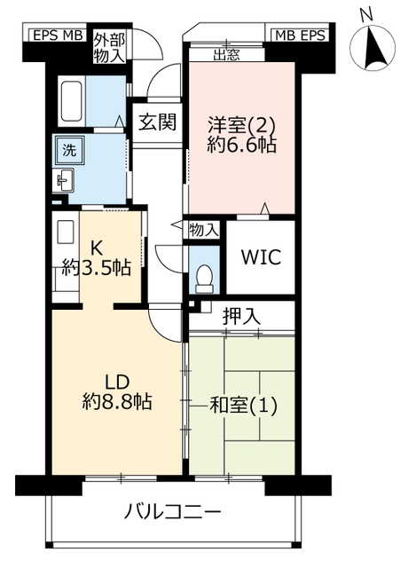 ＵＲコンフォール東鳩ヶ谷の間取り