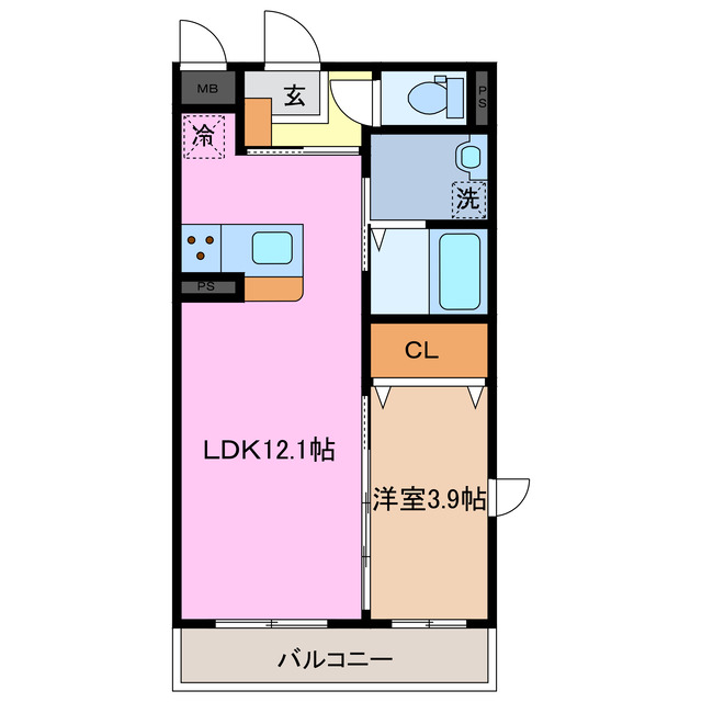 津市藤方のマンションの間取り