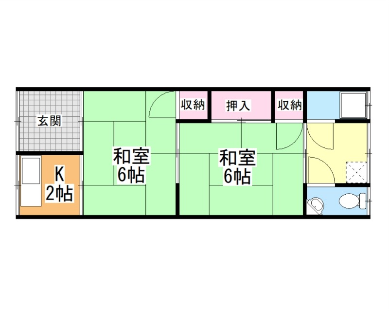 葛城市八川のアパートの間取り