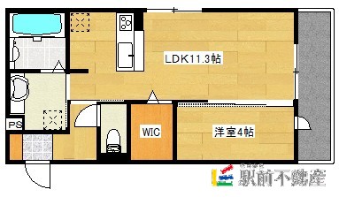 筑紫野市原田のアパートの間取り