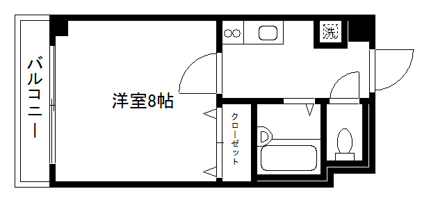 京都市東山区妙法院前側町のマンションの間取り