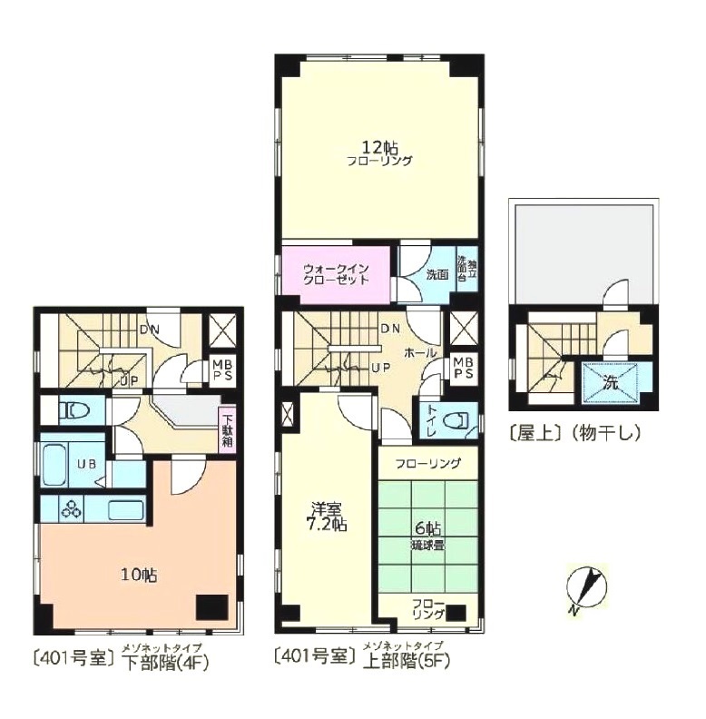 中央区日本橋蛎殻町のマンションの間取り