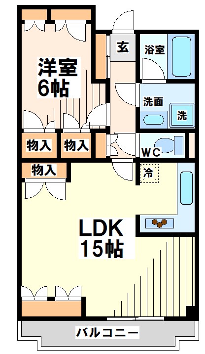 武蔵野市境南町のマンションの間取り