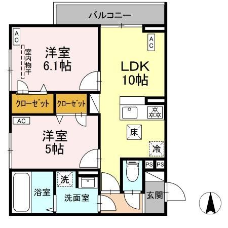 川崎市川崎区殿町のアパートの間取り