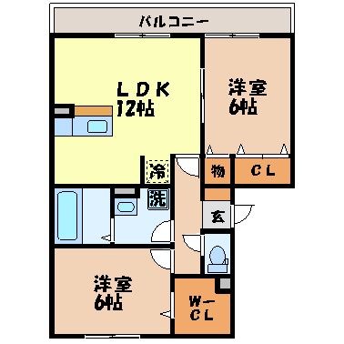 リビングタウン長与IIの間取り