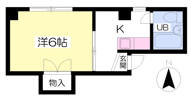 松山市平和通のマンションの間取り