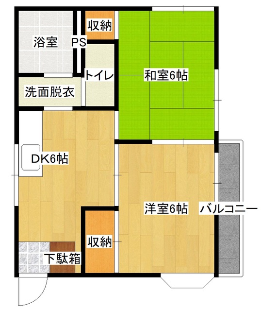 川口市戸塚鋏町のアパートの間取り