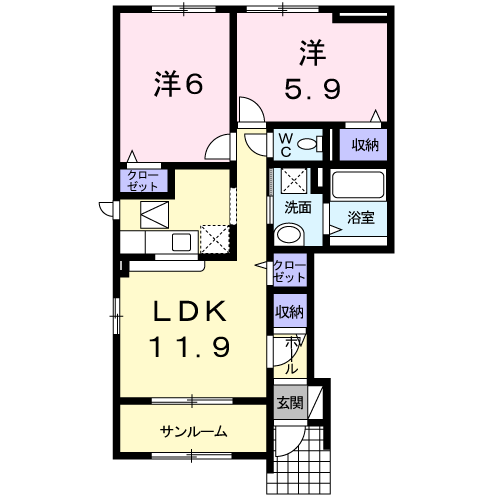 カーサ雅の間取り