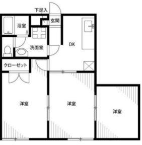 綾瀬市落合南のマンションの間取り