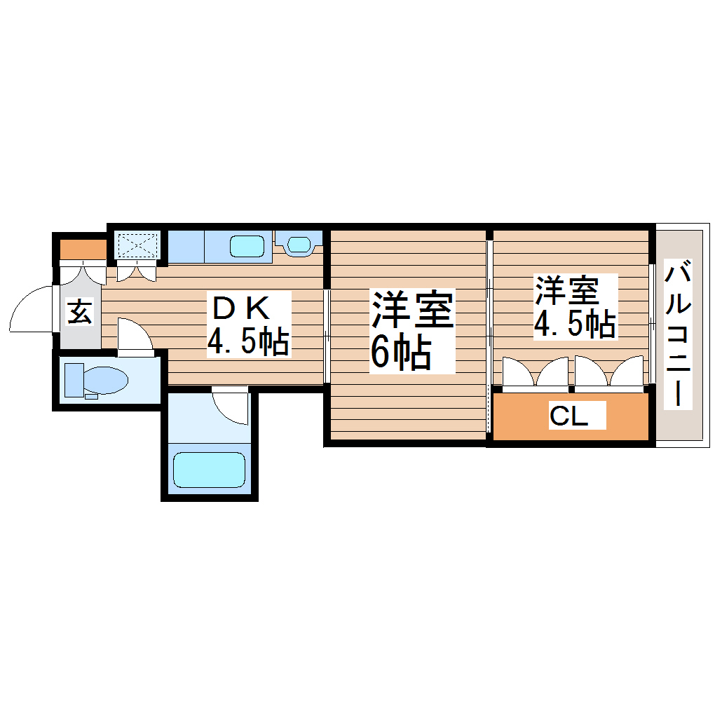 アルデール南鍛冶町の間取り