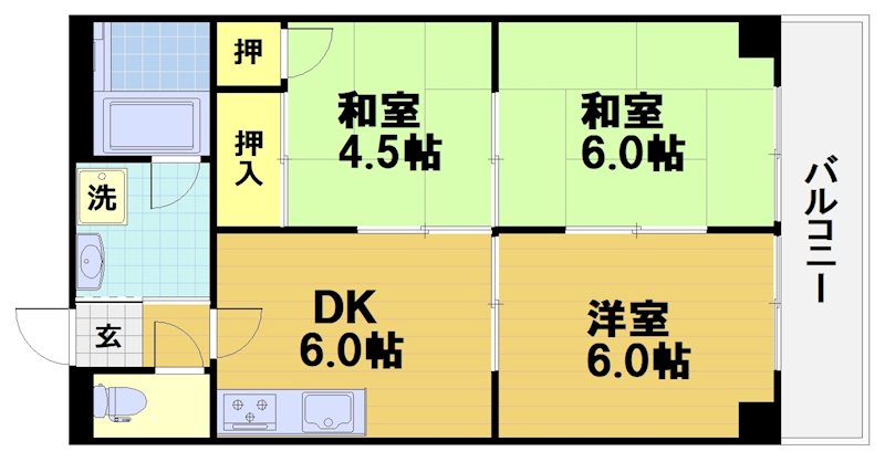 シャトーウメダの間取り