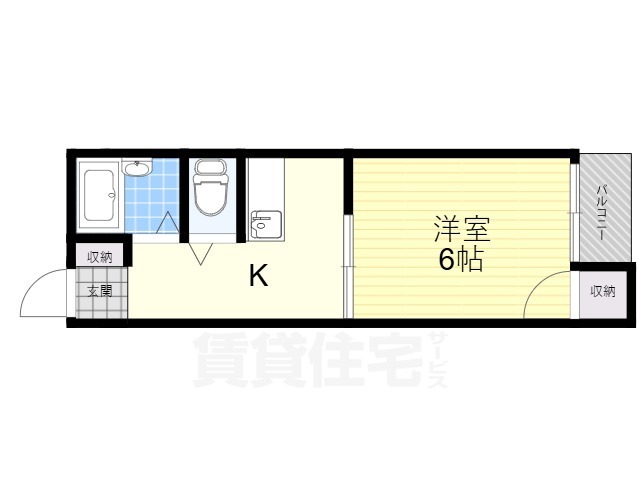 枚方市甲斐田町のマンションの間取り