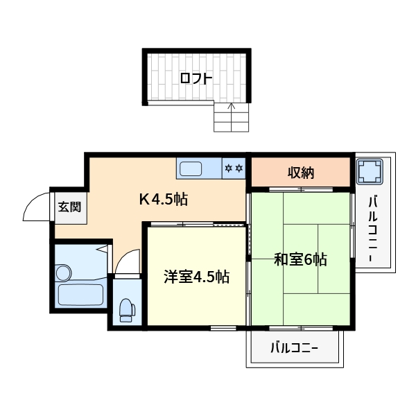 シティパレス学園前Part-Iの間取り