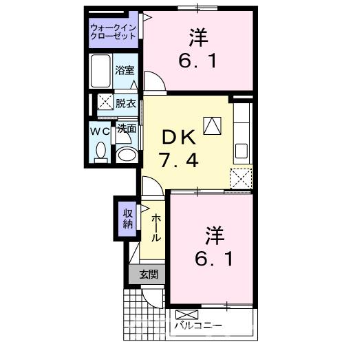 【三豊市豊中町笠田笠岡のアパートの間取り】