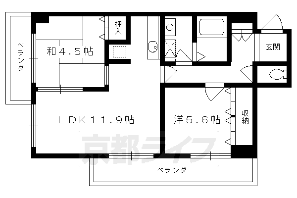 川端マンションの間取り