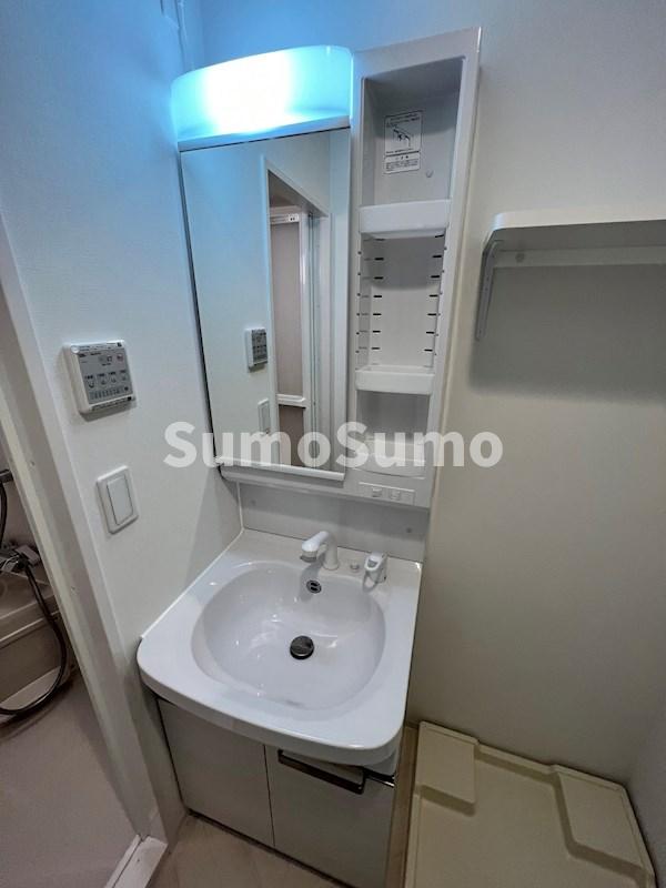 洗面設備　独立洗面化粧台が付いています