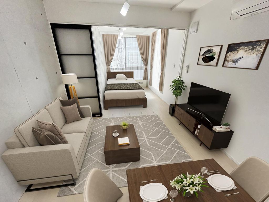 居室・リビング　※家具家電は物件に付帯しません。