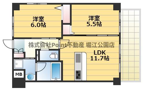 阪神本線 野田駅 徒歩10分 7階建 築13年の間取り写真