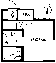 京王新線 初台駅 徒歩5分 2階建 築41年の間取り写真