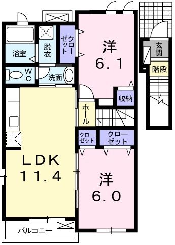 アニメートハウスBの間取り写真