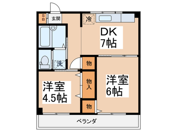 スギマンションの間取り写真
