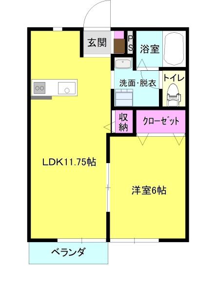 ハイツ アザレアAの間取り写真
