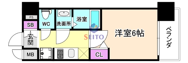 ＪＲ大阪環状線 西九条駅 徒歩4分 13階建 新築の間取り写真