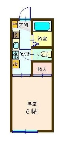 仙台市太白区若葉町のアパートの間取り