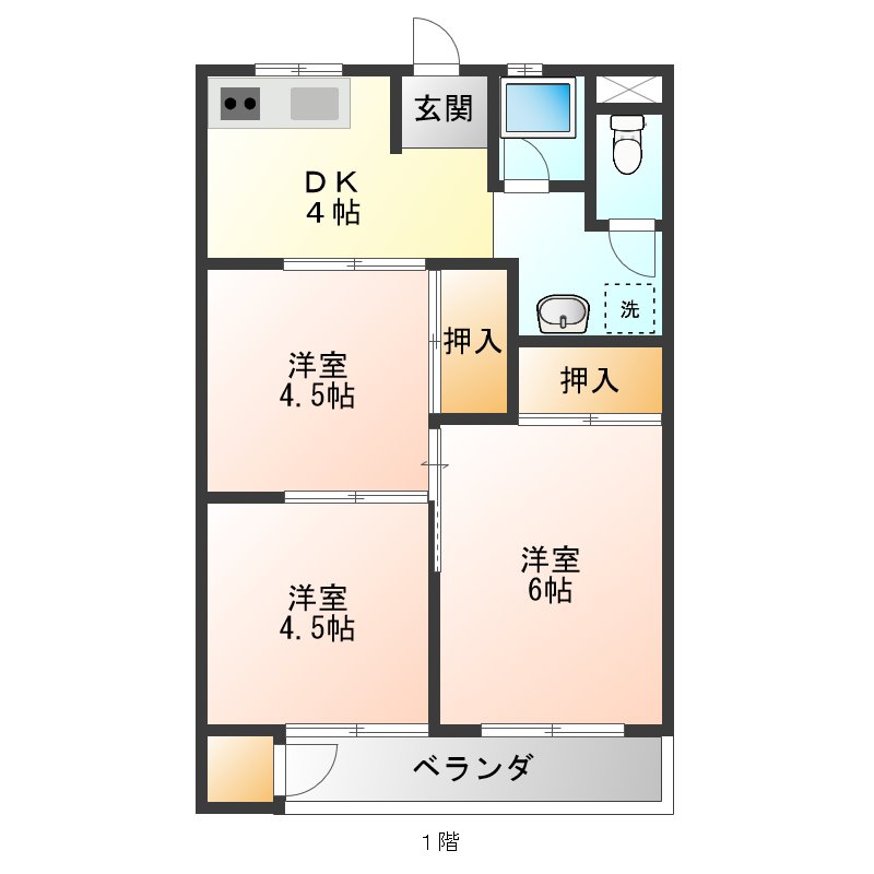 寺内マンション２の間取り