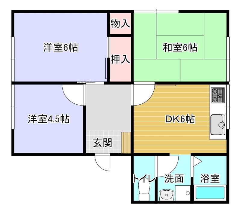 平形巴ハイツIの間取り