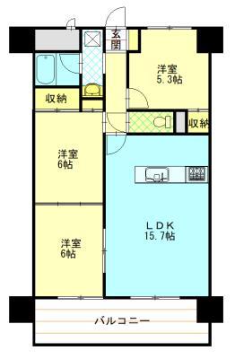 【スカイレジデンシア山王の間取り】