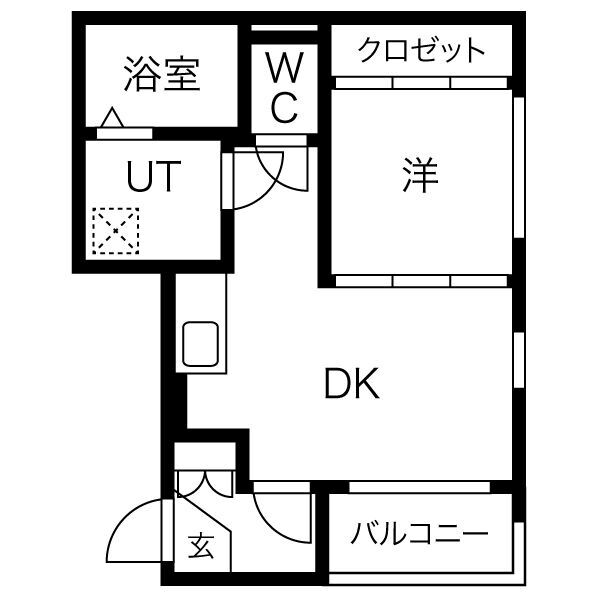 ハーモニーテラス二番Vの間取り