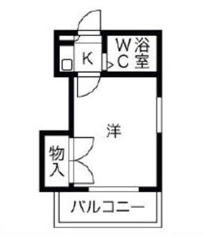 西宮市荒戎町のアパートの間取り