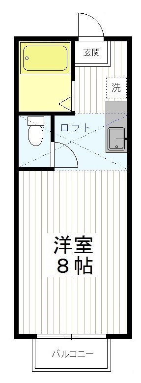 仙台市太白区越路のアパートの間取り