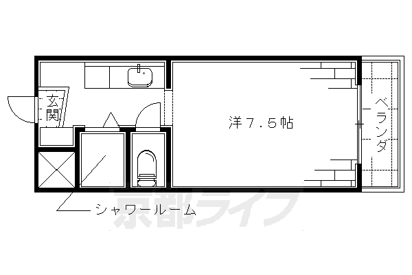 京都市伏見区向島津田町のマンションの間取り