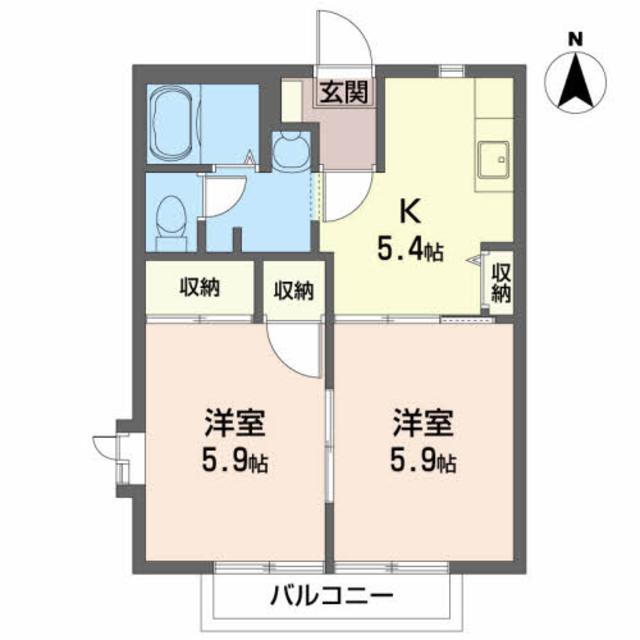 パセオ国広の間取り