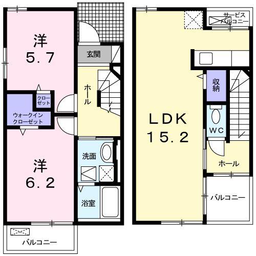 マインブルクＤの間取り