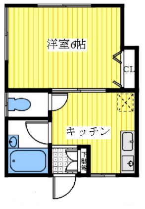 神戸市垂水区塩屋町のアパートの間取り